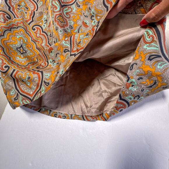 J.Crew Collection Jules Silk Fall Dress Italian Paisley Shift Size 4 - Picture 7 of 13